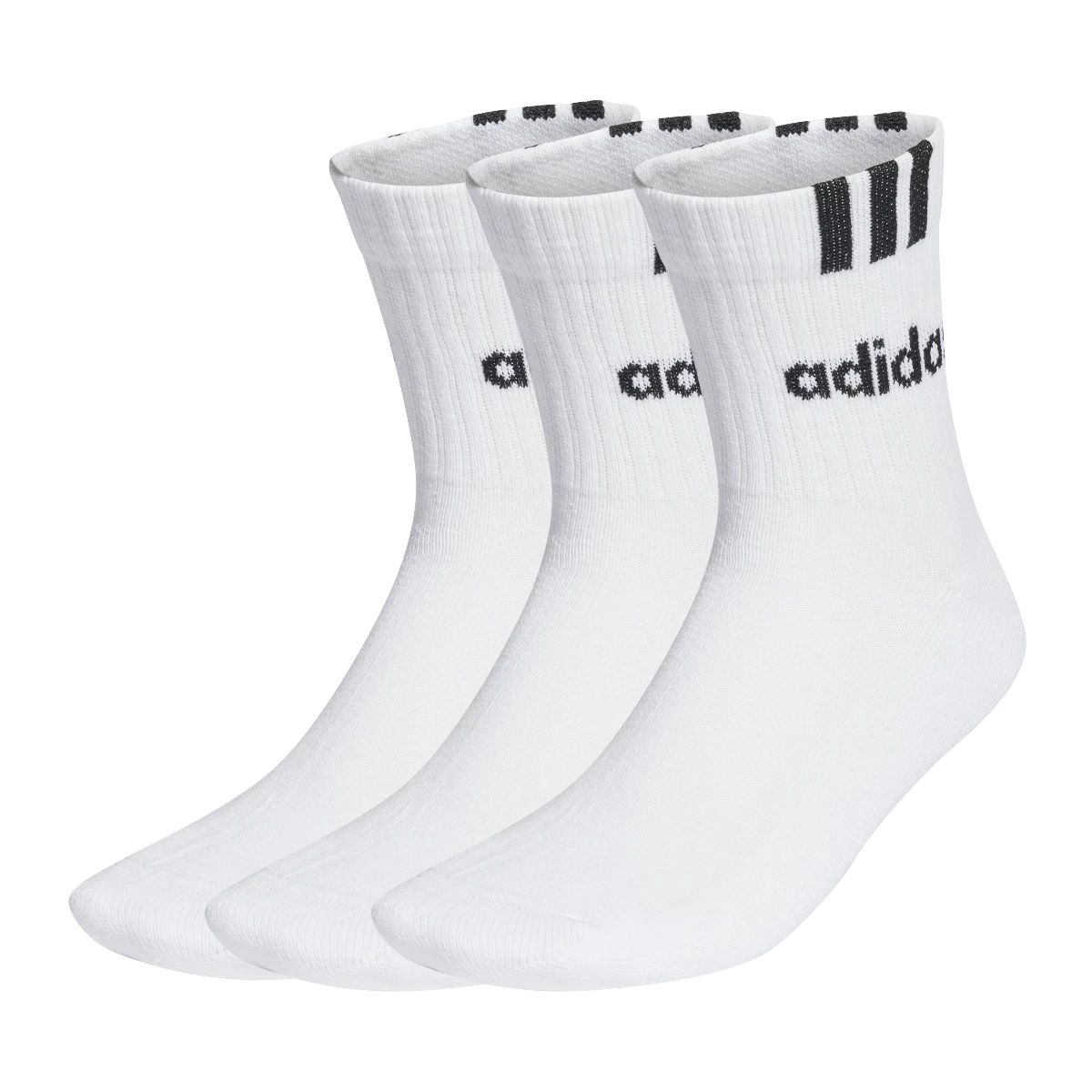 Три пары носков 3-Stripes Linear Half-Crew Cushioned